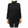 ELENA MIRÒ women's turtleneck sweater black 54% viscose 24% wool 22% polyamide