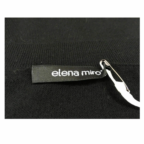 ELENA MIRÒ women's turtleneck sweater black 54% viscose 24% wool 22% polyamide