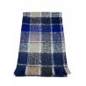 LA FEE MARABOUTEE woman scarf bluette / gray checked art FB-AT-CLEIA MADE IN FRANCE