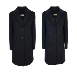 LUCREZIA T woman coat single-breasted 2 buttons slim art L21704LU550 100% wool MADE IN ITALY