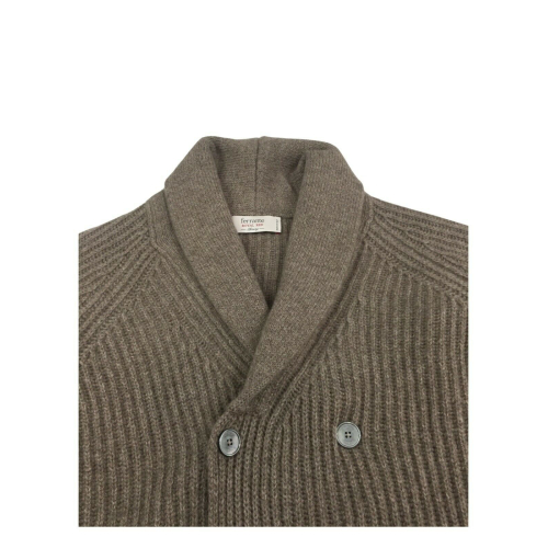 FERRANTE Beige wool man double-breasted jacket with ROYAL RED buttons 46R20217 MADE IN ITALY