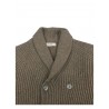 FERRANTE Beige wool man double-breasted jacket with ROYAL RED buttons 46R20217 MADE IN ITALY