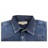 REIGN light used denim western man shirt art 12511616 WALTER ZUGO 100% cotton MADE IN ITALY