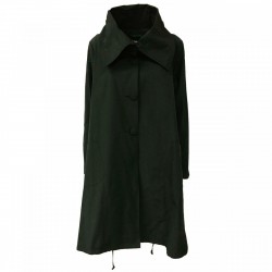 JO.MA women coat black unlined taffettas mod TR10 255 MADE IN ITALY