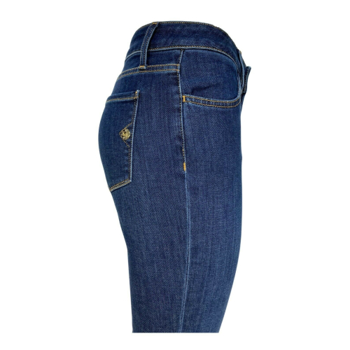 SHAFT jeans donna vita alta con zip denim a zampa LOLA HR MADE IN ITALY