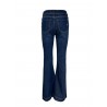 SHAFT high waisted woman jeans with flared denim zip LOLA HR MADE IN ITALY