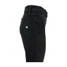 SHAFT jeans donna vita alta con zip denim nero art REGULAR MADE IN ITALY