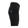 SHAFT jeans woman high waist with zip black denim art REGULAR MADE IN ITALY