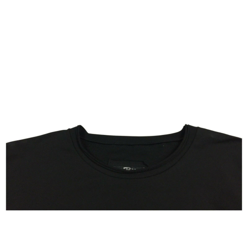 TADASHI maxi t-shirt woman over black art TAI224124 95% cotton 5% elastane MADE IN ITALY