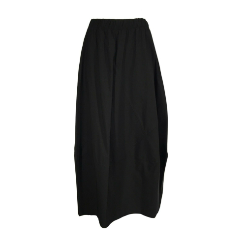 JO.MA woman long skirt black ovetto art 375 MADE IN ITALY