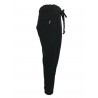 SOHO-T woman trousers heavy brushed black washed fleece art INAGI 21WJ150 100% cotton MADE IN ITALY