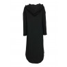 SOHO-T cappotto felpa garzata pesante nero lavato art CORINNE 21WJ150 100% cotone MADE IN ITALY