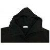 SOHO-T heavy brushed black washed fleece coat art CORINNE 21WJ150 100% cotton MADE IN ITALY