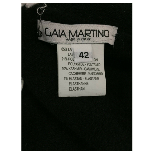 GAIA MARTINO long black cardigan art GM38 MADE IN ITALY