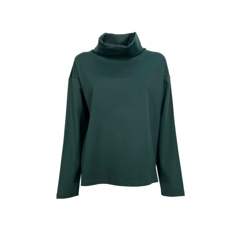SOHO-T woman green blouse with high collar art SUNNY 21WB100 MADE IN ITALY SOHO-T woman green blouse with high collar art SUNNY 21WB100 MADE IN ITALY