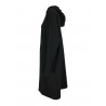 SOHO-T abito donna felpa garzata pesante nero lavato over svasato FIONA NB 21WJ150 100% cotone MADE IN ITALY