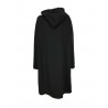 SOHO-T abito donna felpa garzata pesante nero lavato over svasato FIONA NB 21WJ150 100% cotone MADE IN ITALY