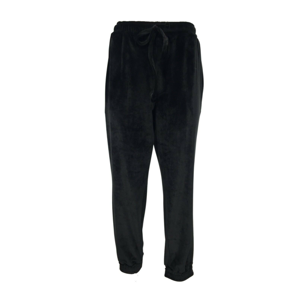 SOHO-T pantalone donna ciniglia nero art RAY 21WCN100 80% cotone 20% poliestere MADE IN ITALY