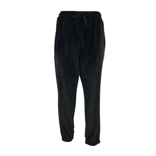 SOHO-T pantalone donna ciniglia nero art RAY 21WCN100 80% cotone 20% poliestere MADE IN ITALY