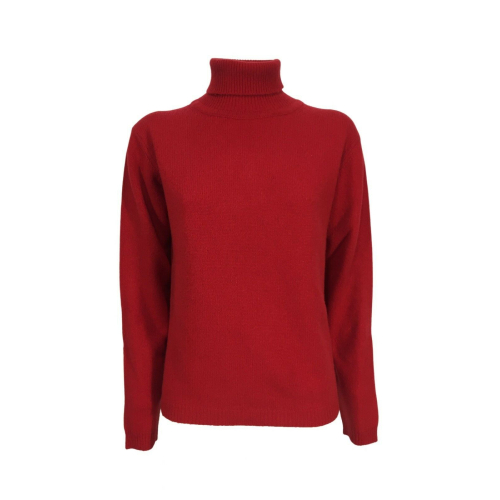 RE_BRANDED woman sweater with high neck slim art Z1WA11 85% recycled cashmere MADE IN ITALY