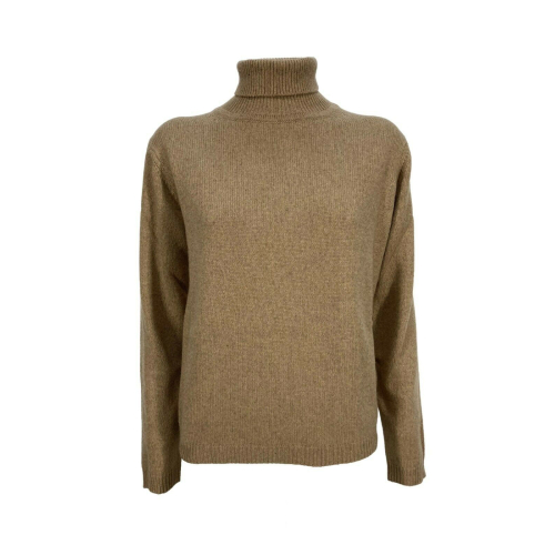 RE_BRANDED maglia donna collo alto slim art Z1WA11 85% cashmere riciclato MADE IN ITALY