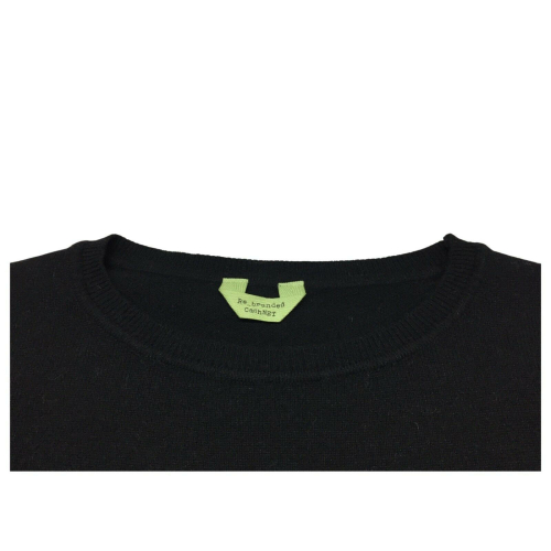 RE_BRANDED maglia donna scollo giro ampio art Z1WA22 50% cashmere riciclato 50% poliammide MADE IN ITALY