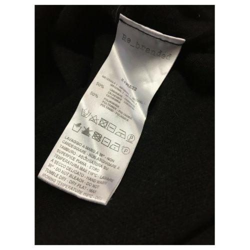 RE_BRANDED maglia donna scollo giro ampio art Z1WA22 50% cashmere riciclato 50% poliammide MADE IN ITALY