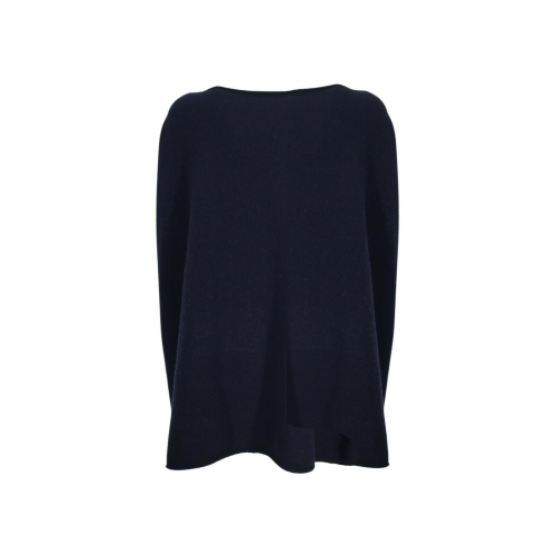 RE_BRANDED maglia donna blu over art Z1WC10 85% cashmere riciclato 15% altre fibre MADE IN ITALY