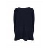 RE_BRANDED maglia donna blu over art Z1WC10 85% cashmere riciclato 15% altre fibre MADE IN ITALY