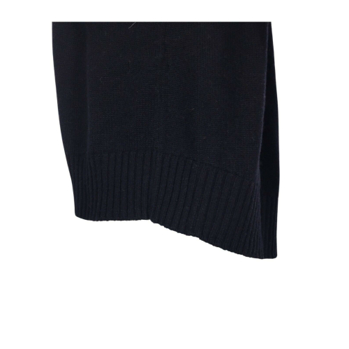 RE_BRANDED blue asymmetrical woman sweater Z1C21 50% recycled cashmere 50% polyamide MADE IN ITALY