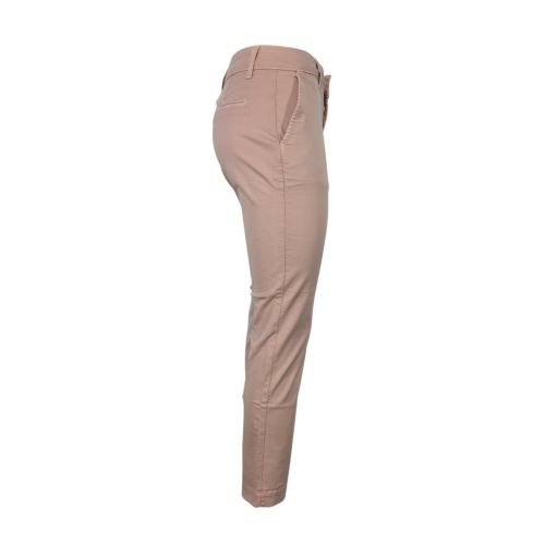 LA FEE MARABOUTEE women's pink ankle trousers art FA-PA-MIA MADE IN ITALY