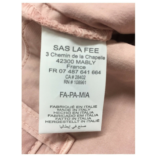 LA FEE MARABOUTEE women's pink ankle trousers art FA-PA-MIA MADE IN ITALY