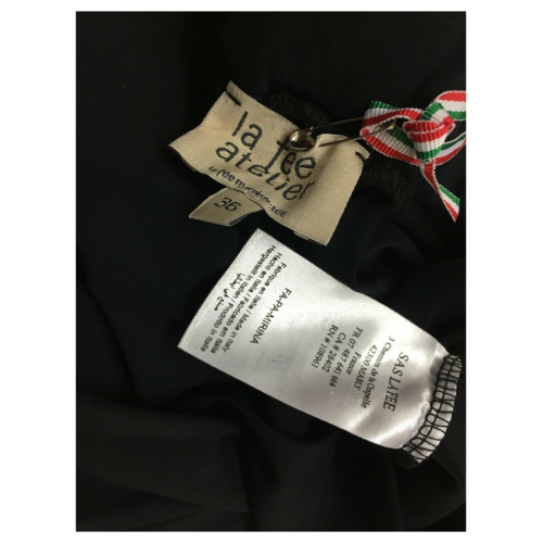 LA FEE MARABOUTEE pantalone jersey donna nero art FA-PA-MIRINA MADE IN ITALY