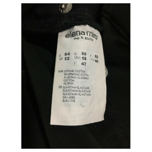 ELENA MIRÒ jeans donna cotone invernale nero art P575T0038J  97% cotone 3% elastan