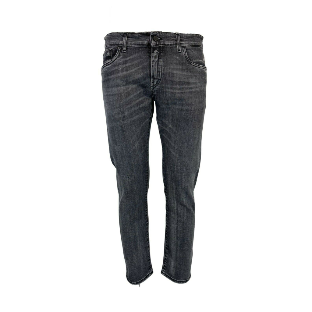 MESSAGGERIE jeans uomo grigio used art 259269 T09977 98% cotone 2% elastan MADE IN ITALY