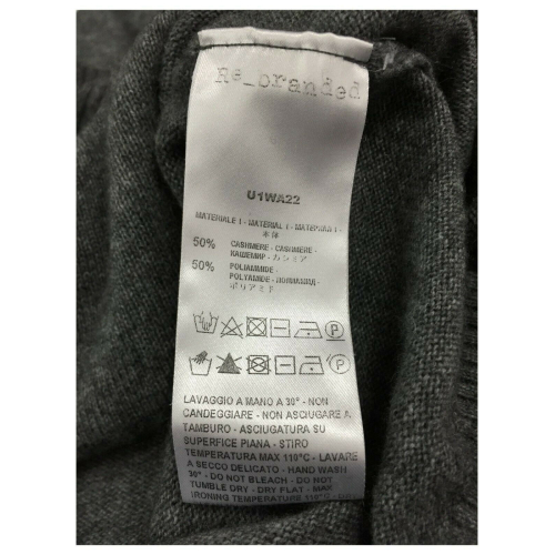 RE_BRANDED man sweater art U1WA22 50% cashmere 50% polyamide MADE IN ITALY