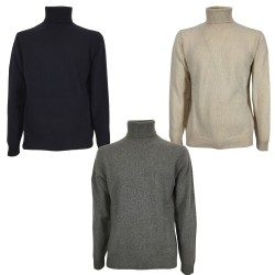 RE_BRANDED men's turtleneck sweater U1WA12 85% recycled cashmere 15% other fibers MADE IN ITALY