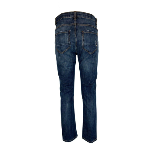 REIGN jeans donna vita alta zip con rotture 29013173 SCARLETT ATLANTA 98% cotone 2% elastan MADE IN ITALY