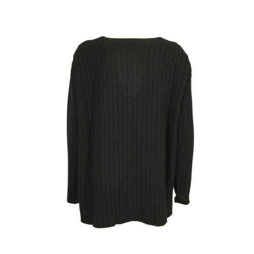 GAIA MARTINO maxi black woman sweater art GM26 45% wool 30% viscose 25% cashmere MADE IN ITALY