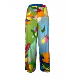 SEMICOUTURE multicolor cropped woman trousers art Y2ST34 NYMPHE MADE IN ITALY