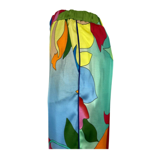 SEMICOUTURE multicolor cropped woman trousers art Y2ST34 NYMPHE MADE IN ITALY