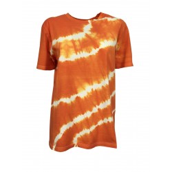 SEMICOUTURE t-shirt donna tye-dye arancio art Y2SJ05 LOLITA 100% cotone MADE IN ITALY