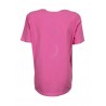 SEMICOUTURE Woman pink t-shirt with white logo print Y2SJ06 ANDREANNE 100% cotton MADE IN ITALY