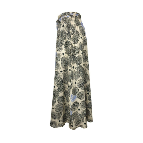 4.10 by BKØ long woman skirt in voile cotton DD22425 FANTASY 100% cotton MADE IN ITALY