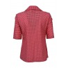 SEMICOUTURE woman vichy shirt white / red embossed art S2SO 02 CATHLEEN MADE IN ITALY