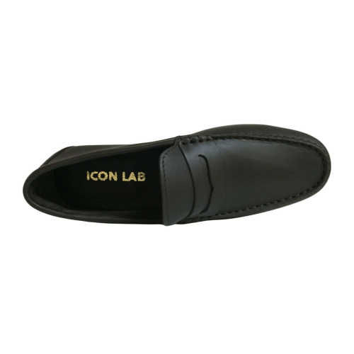 ICON LAB moccasin man unlined dark brown calf white boat bottom 2154 / INS CALF MADE IN ITALY