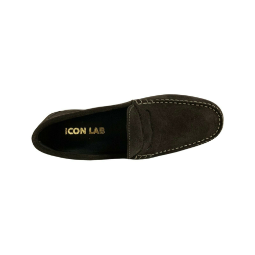 ICON LAB unlined man moccasin inverted calfskin BROWN 2154 / CASTORO MADE IN ITALY