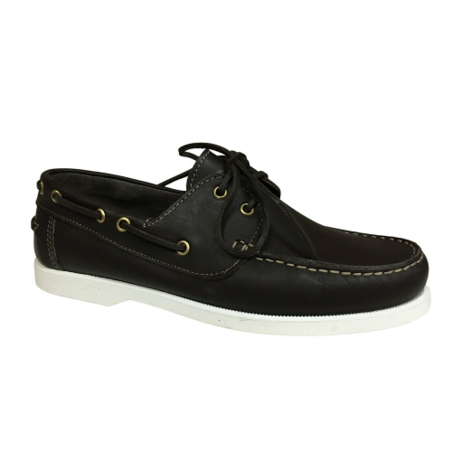 ICON LAB scarpa uomo barca pelle ingrassata sfoderata art 02/INS CALF 100% pelle MADE IN ITALY