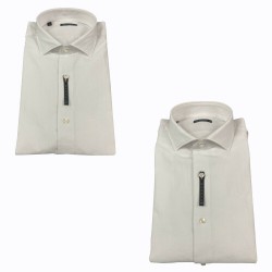 BROUBACK white slim washed man shirt art NISIDA 38 T57 MADE IN ITALY