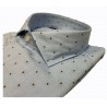 BROUBACK camicia uomo slim washed con pois NISIDA 38 T72 MADE IN ITALY